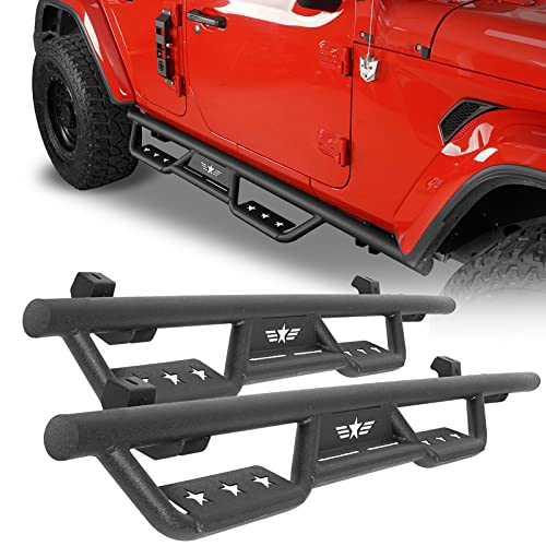 Hooke Road JL 4-Door Drop Side Step Bars