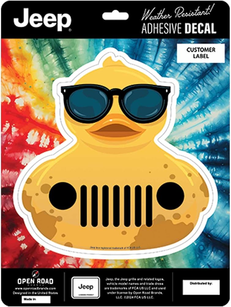 Jeep Grille Rubber Duck Vinyl Decal